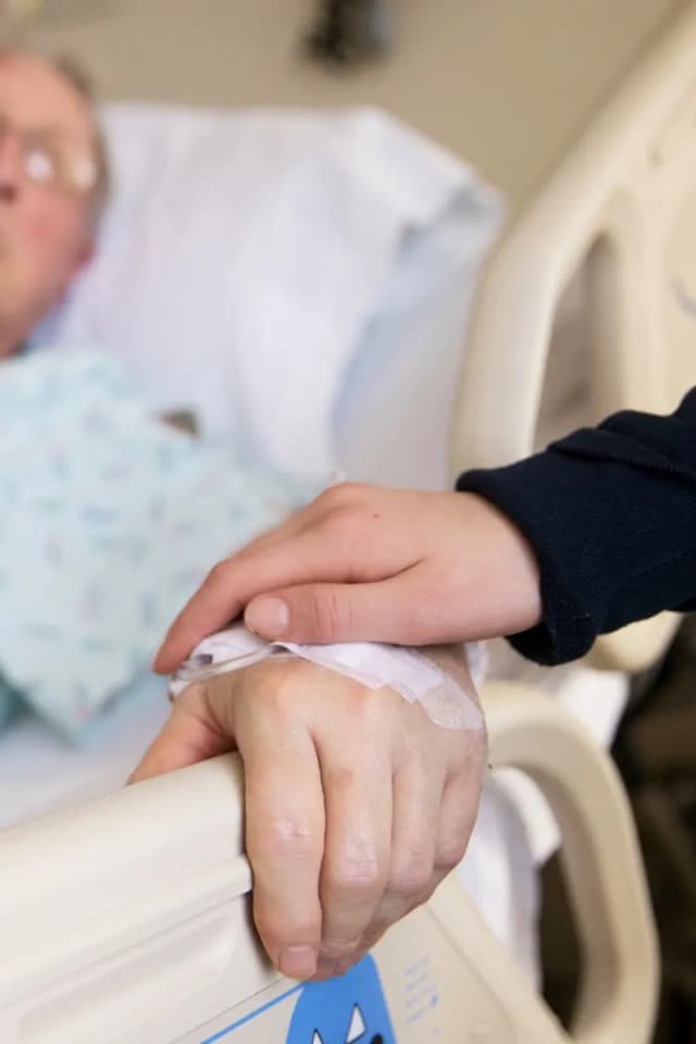 Visit or call someone who is suffering